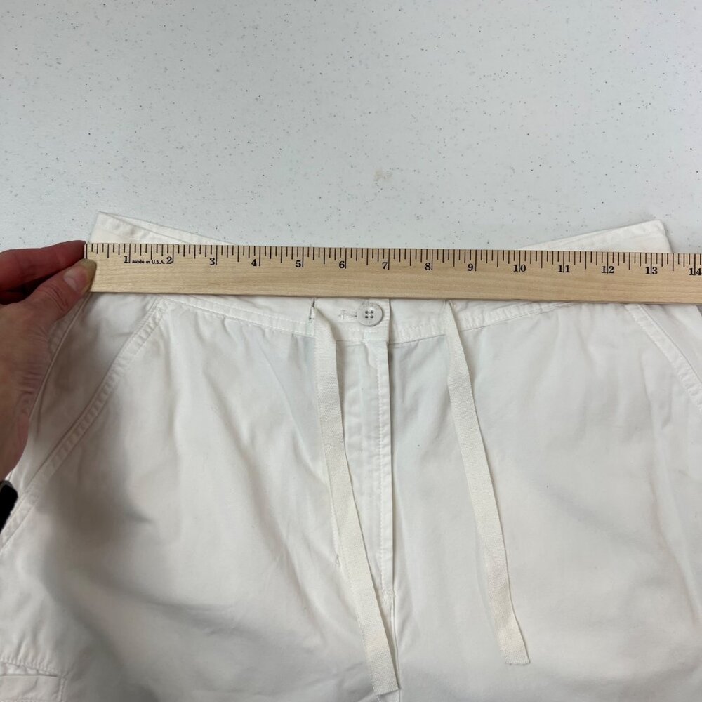Lauren‎ Ralph Lauren Womens White Cargo Shorts Size 4 100% Cotton Drawstring - Picture 9 of 13